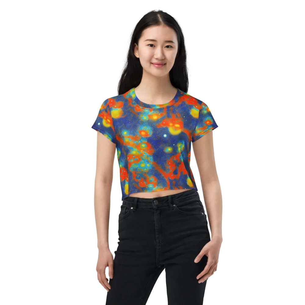 Orbital Bloom on Crop Tee — Front
