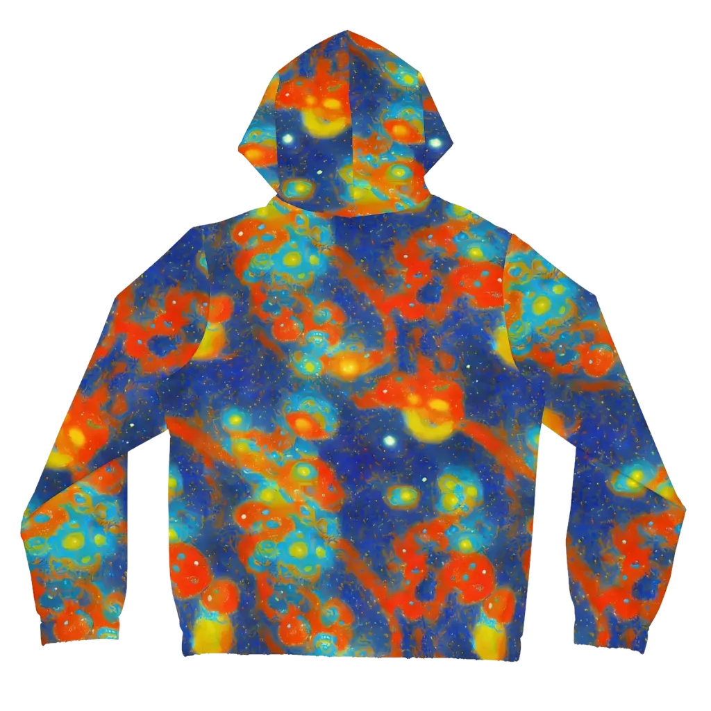 Orbital Bloom on Women's Full-Zip Hoodie — Back