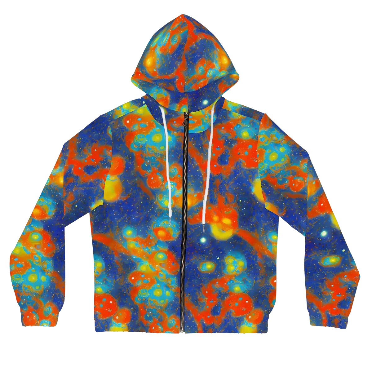 Orbital Bloom on Women's Full-Zip Hoodie — Front