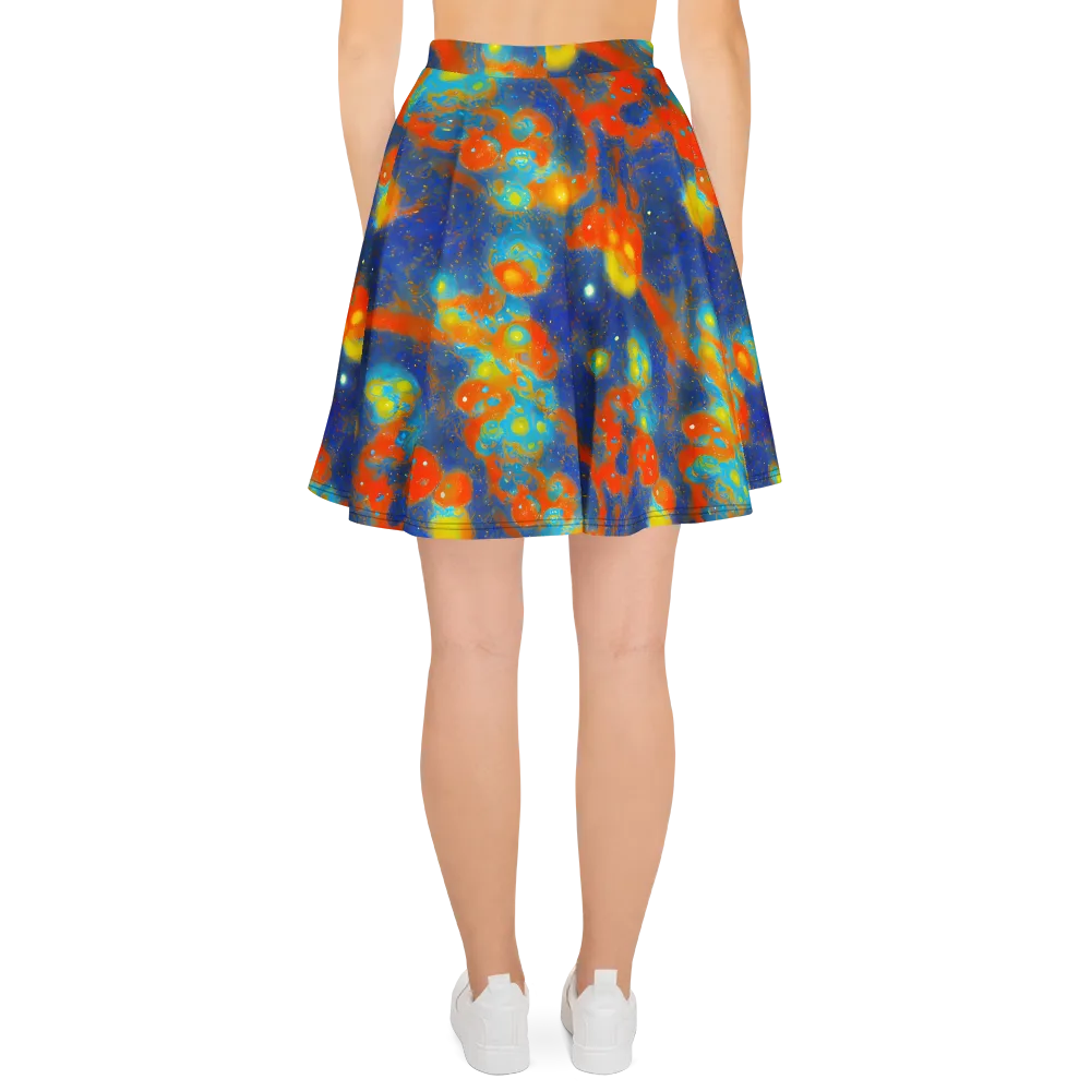 Orbital Bloom on Skater Skirt — Back