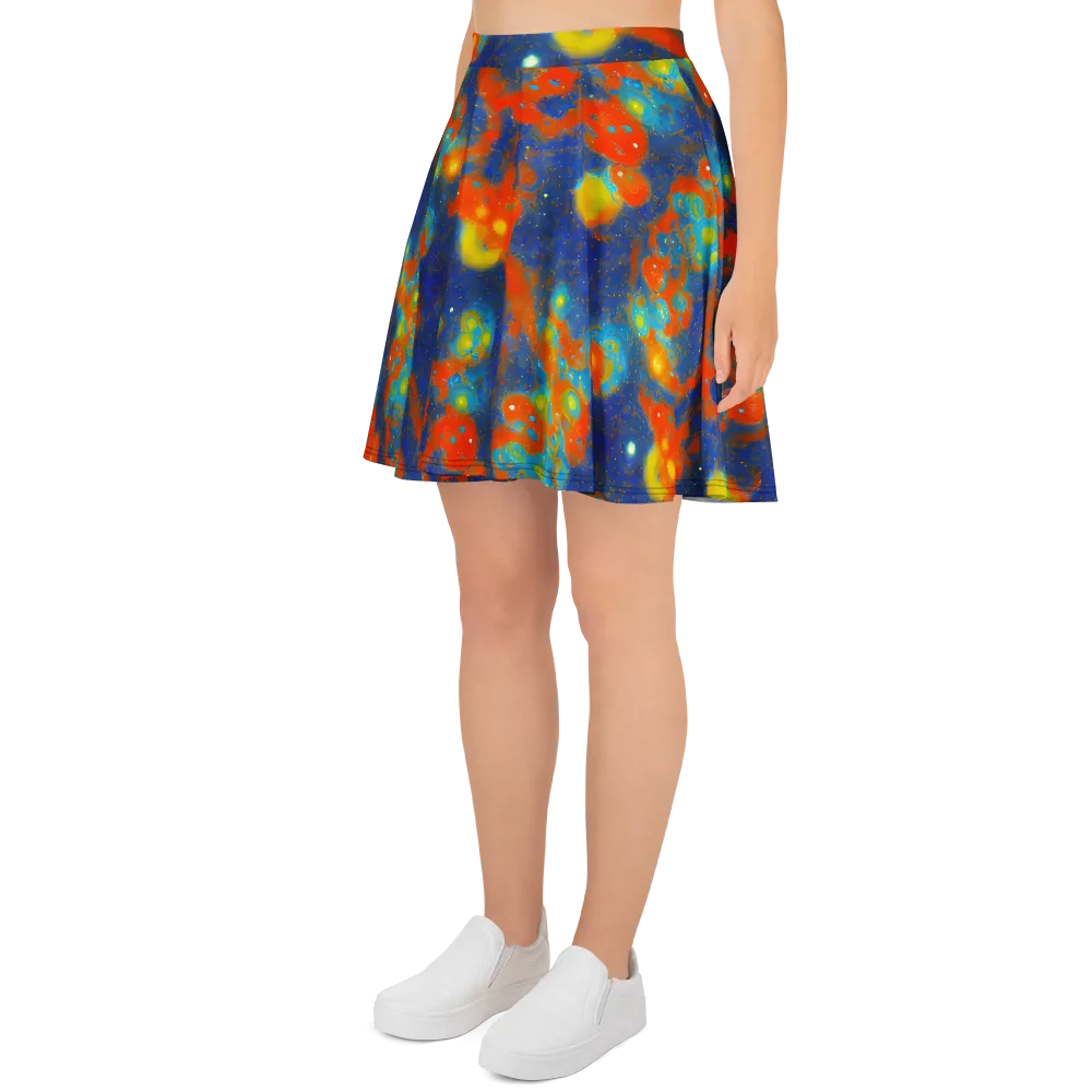Orbital Bloom on Skater Skirt — Left