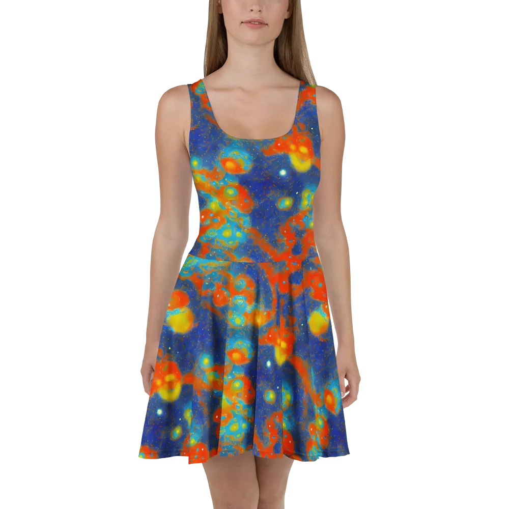 Orbital Bloom on Skater Dress — Front