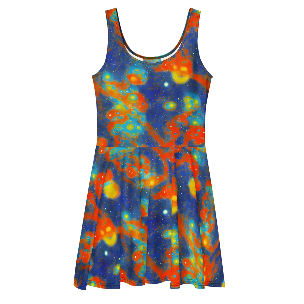 Orbital Bloom on Skater Dress — Front