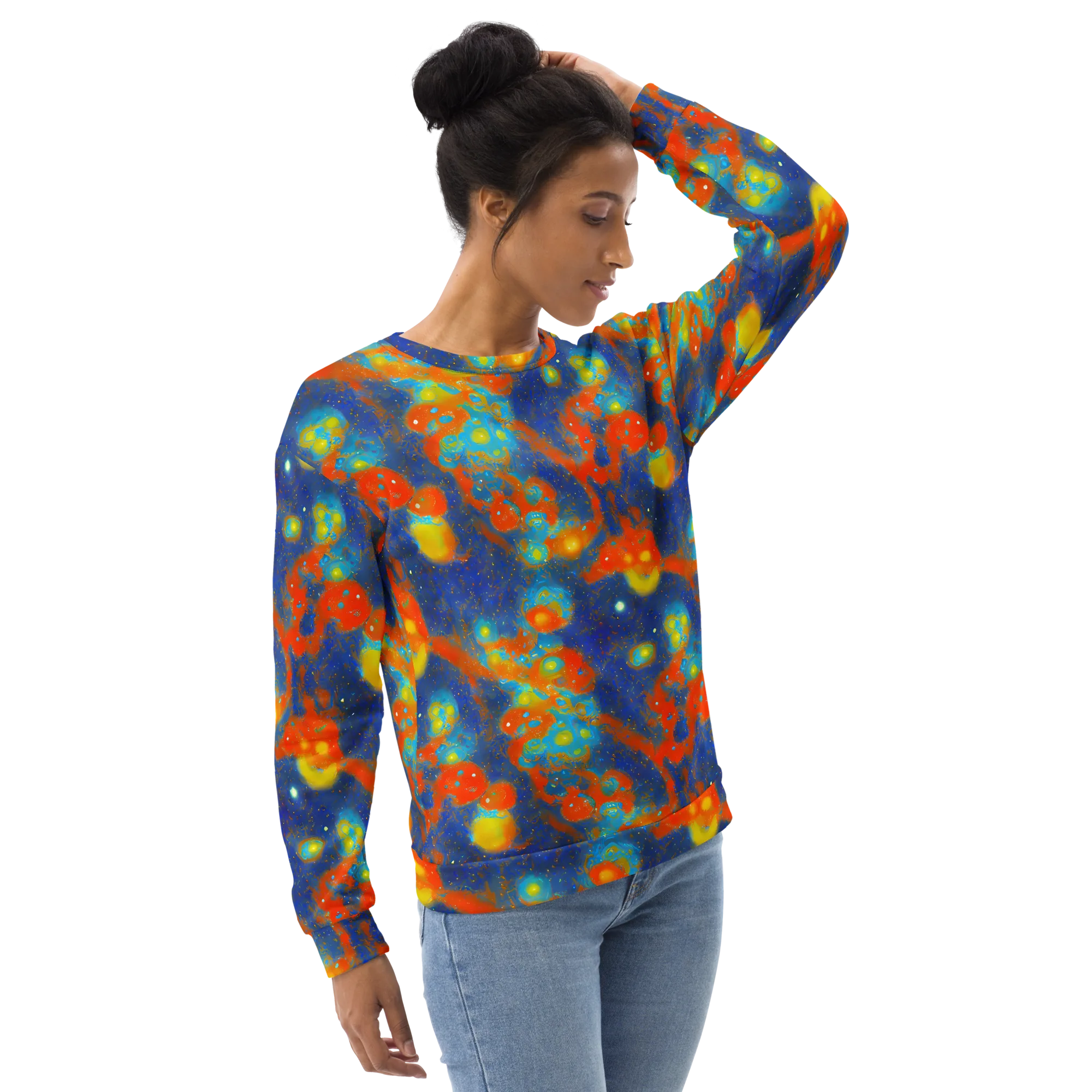 Orbital Bloom on Sweatshirt — Right Front