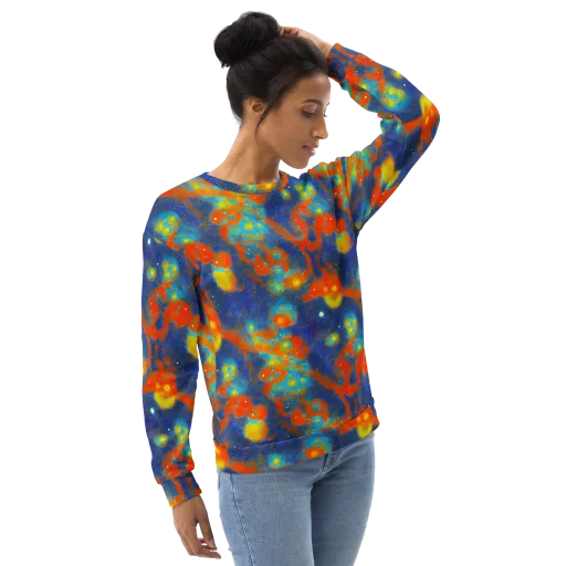 Orbital Bloom on a Sweatshirt