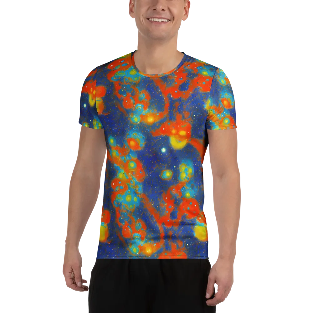 Orbital Bloom on Men's Athletic T-Shirt — Front