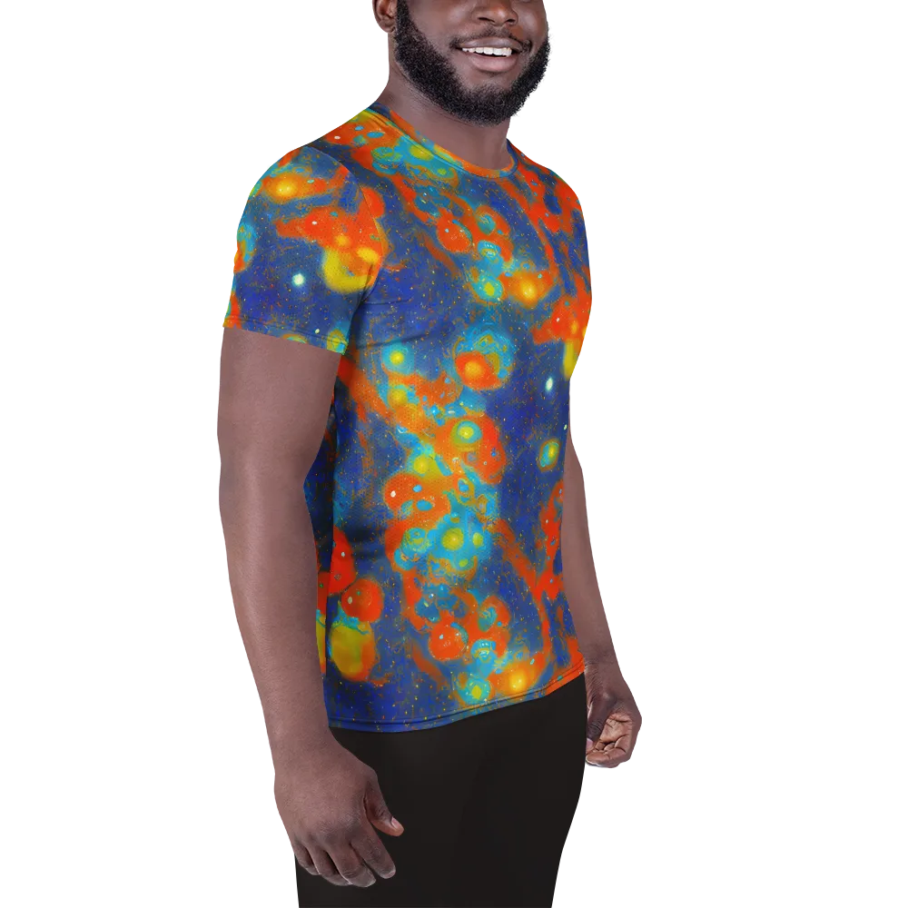 Orbital Bloom on Men's Athletic T-Shirt — Right