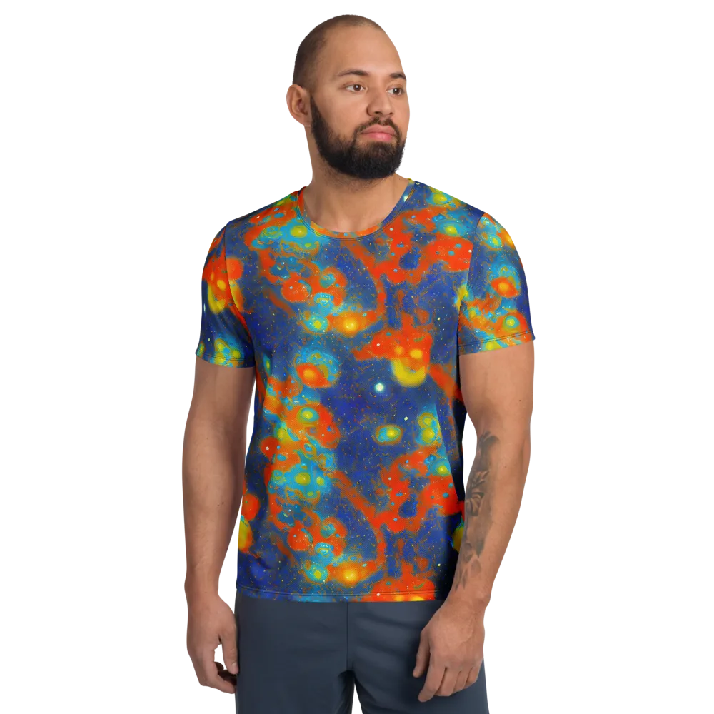 Orbital Bloom on Men's Athletic T-Shirt — Front