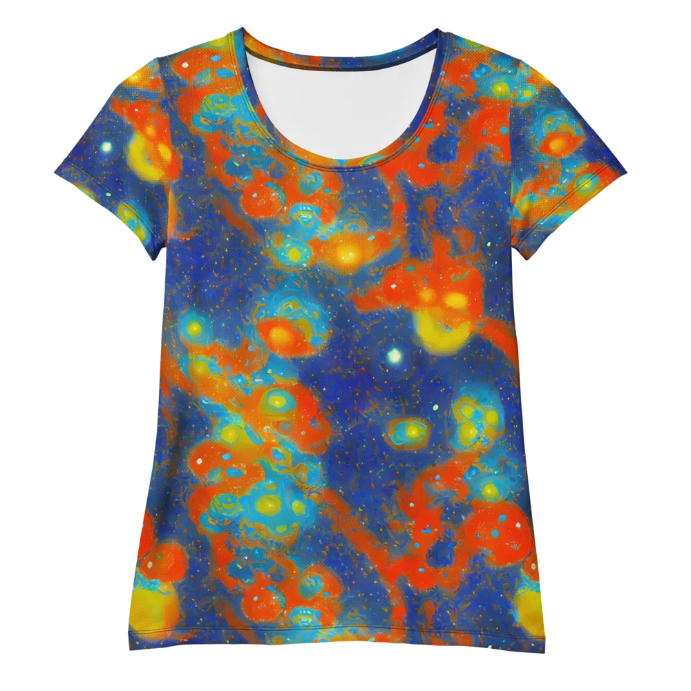 Orbital Bloom on Women's Athletic T-Shirt — Front