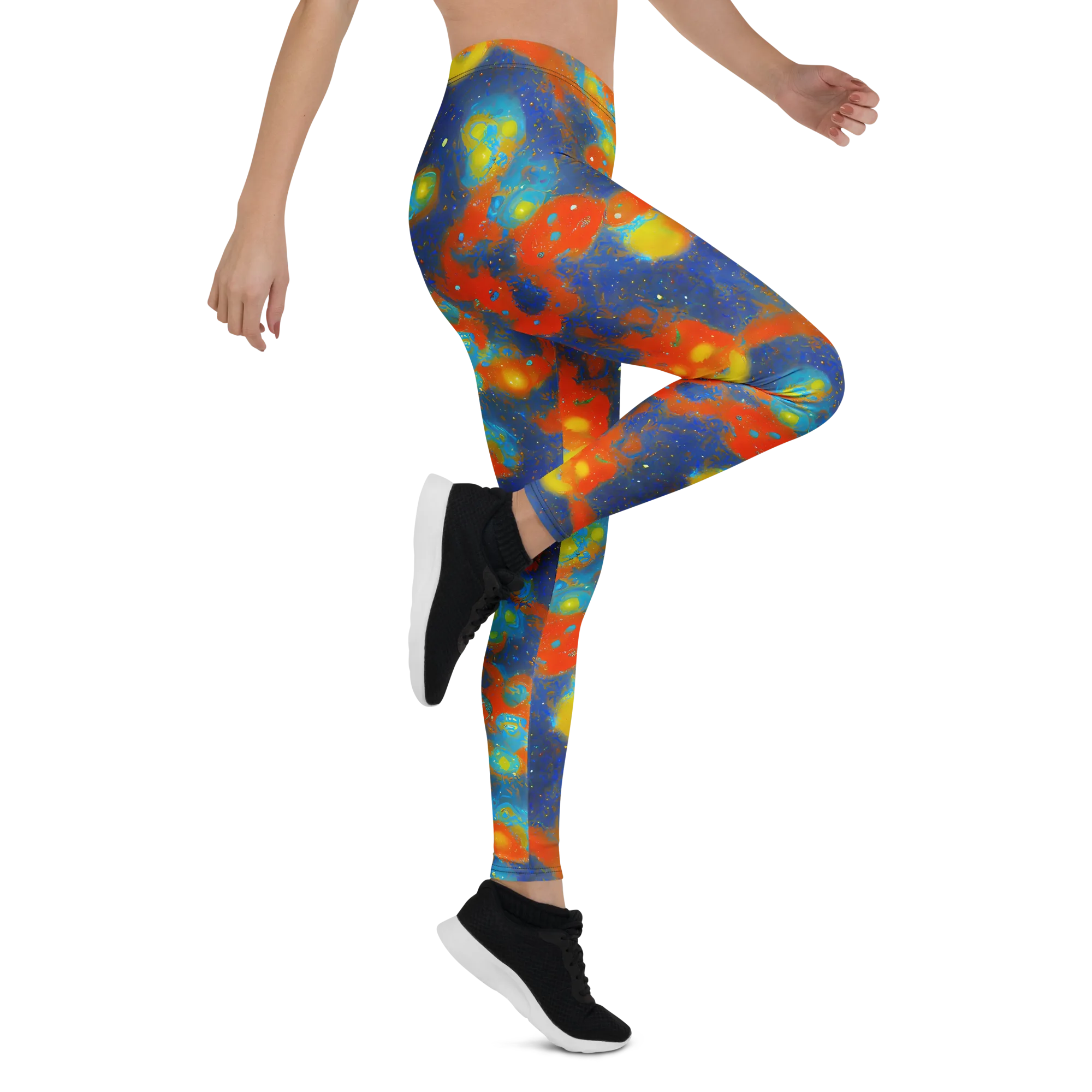 Orbital Bloom on Leggings — Right