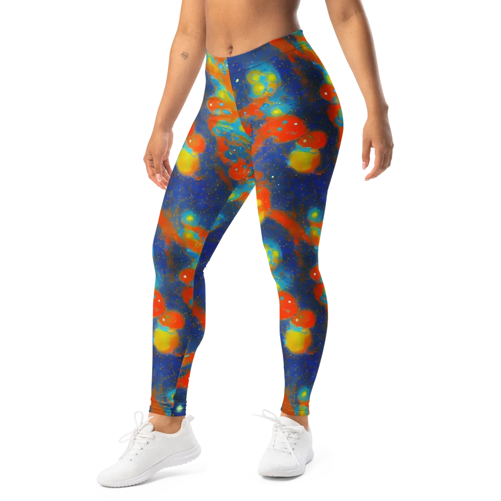 Orbital Bloom on Leggings — Left Front