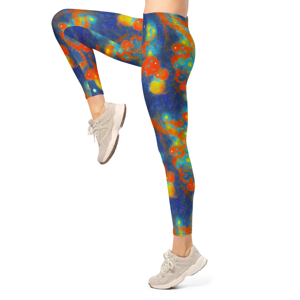 Orbital Bloom on Leggings — Left