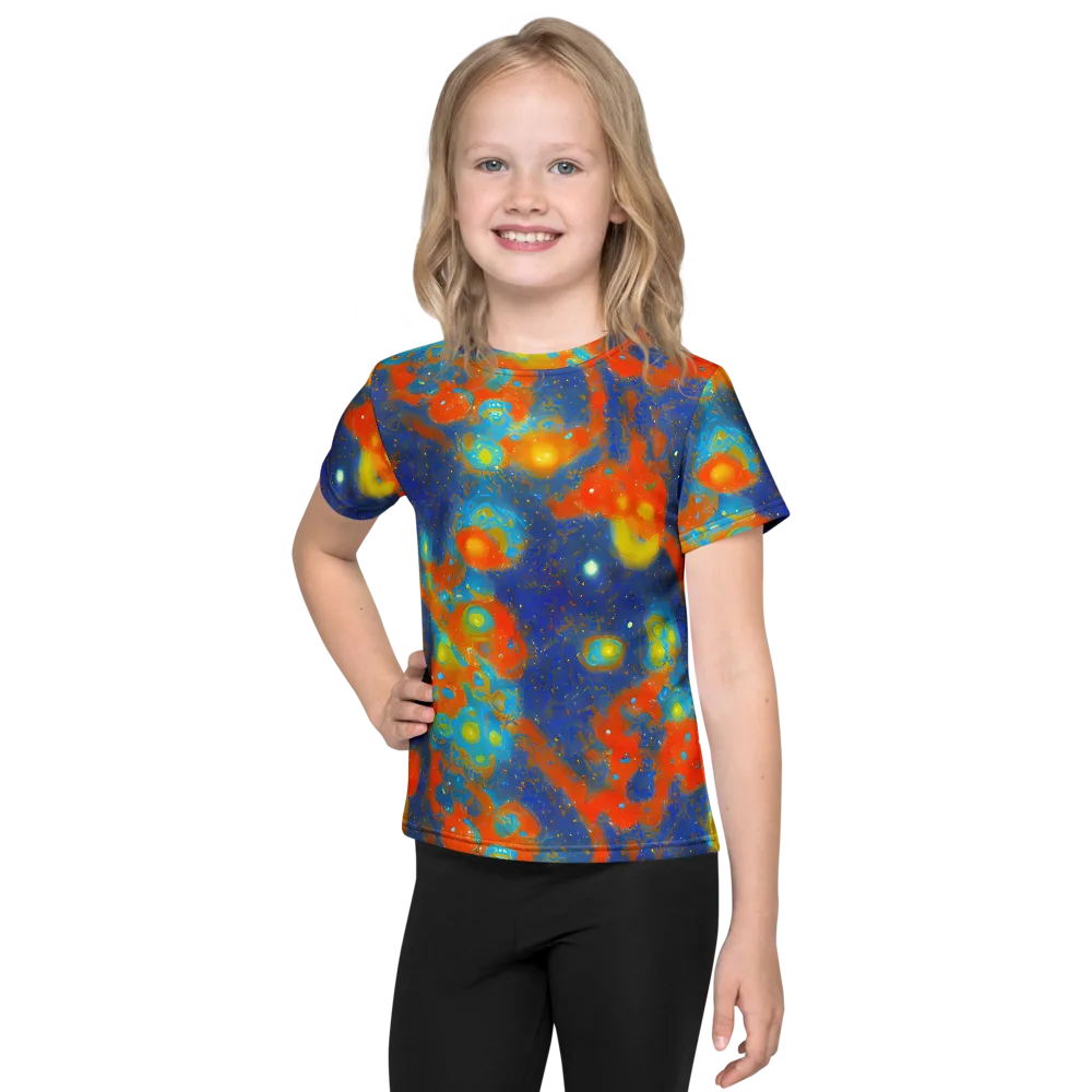 Orbital Bloom on Kids Crew Neck T-Shirt — Front