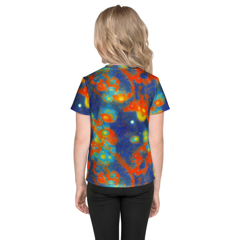 Orbital Bloom on Kids Crew Neck T-Shirt — Back
