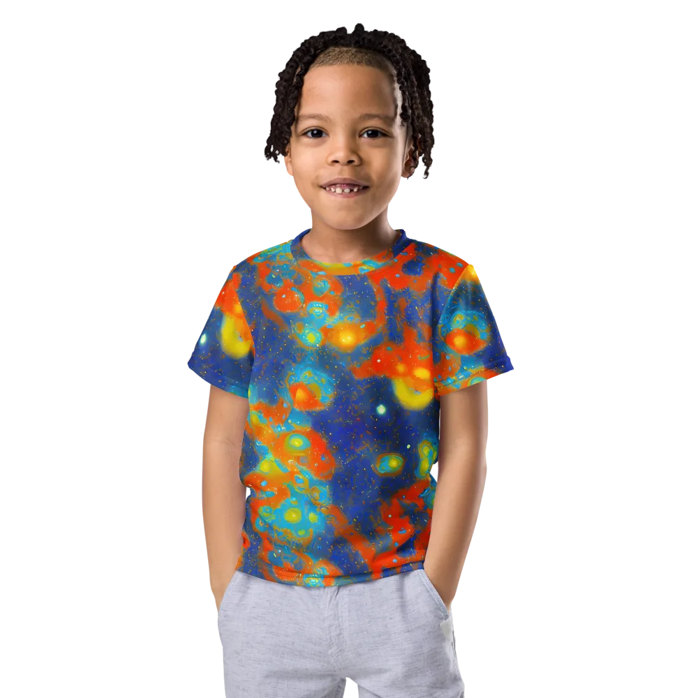 Orbital Bloom on Kids Crew Neck T-Shirt — Front
