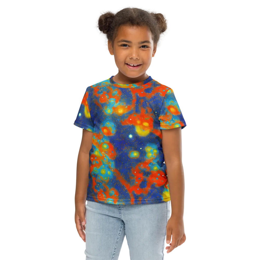 Orbital Bloom on Kids Crew Neck T-Shirt — Front