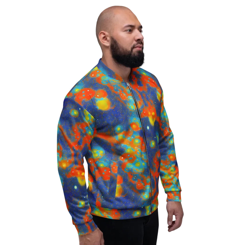 Orbital Bloom on Bomber Jacket — Right