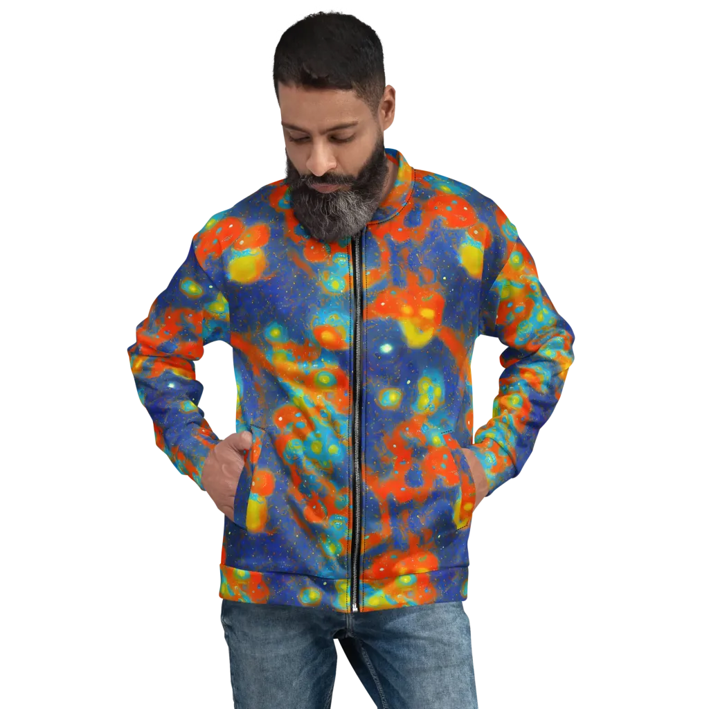 Orbital Bloom on Bomber Jacket — Front