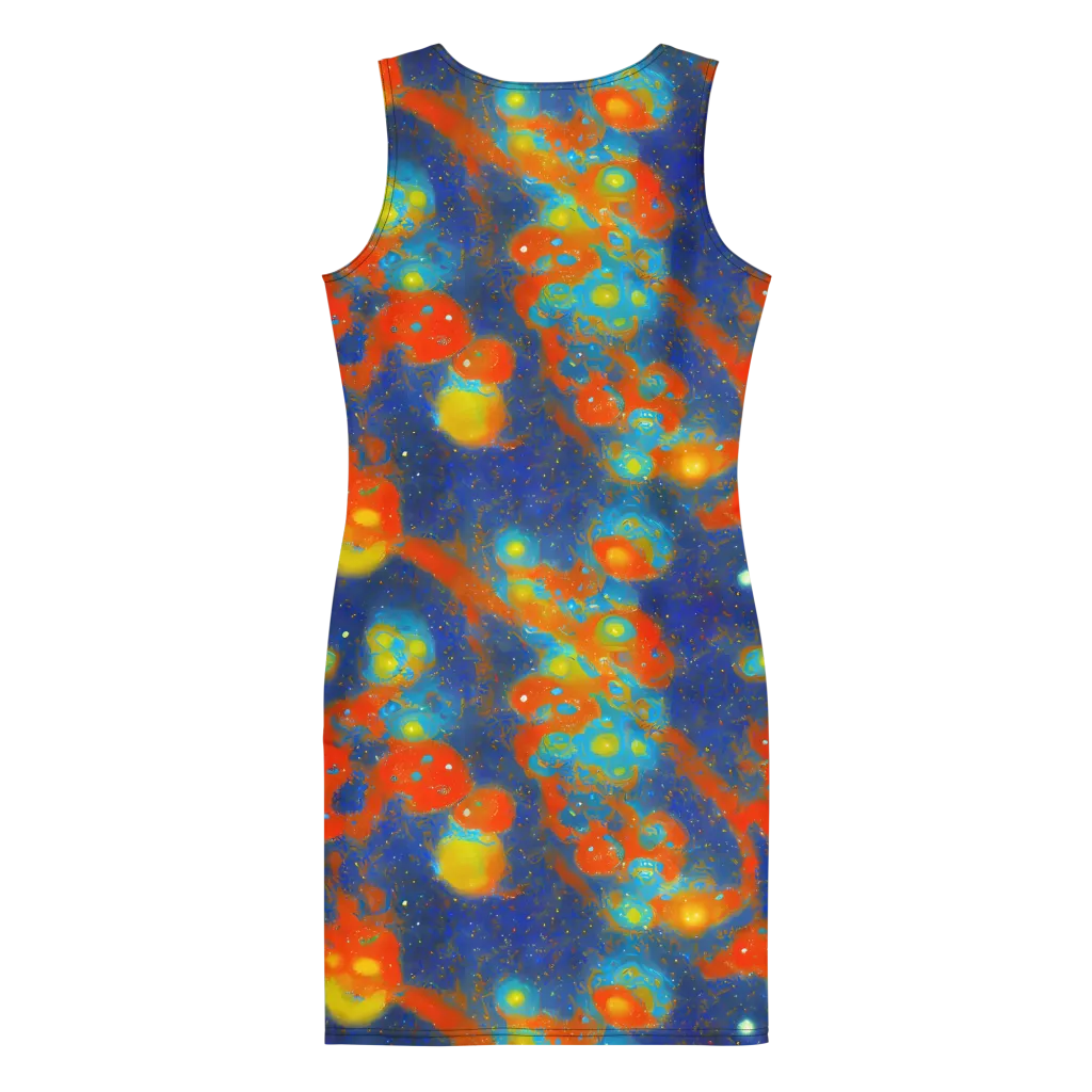 Orbital Bloom on Bodycon Dress — Back