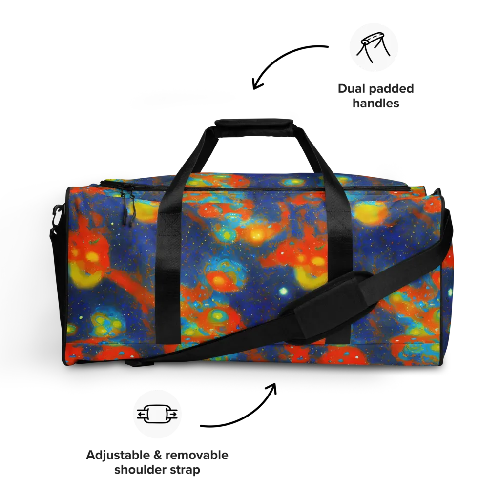Orbital Bloom on Duffle Bag — Front