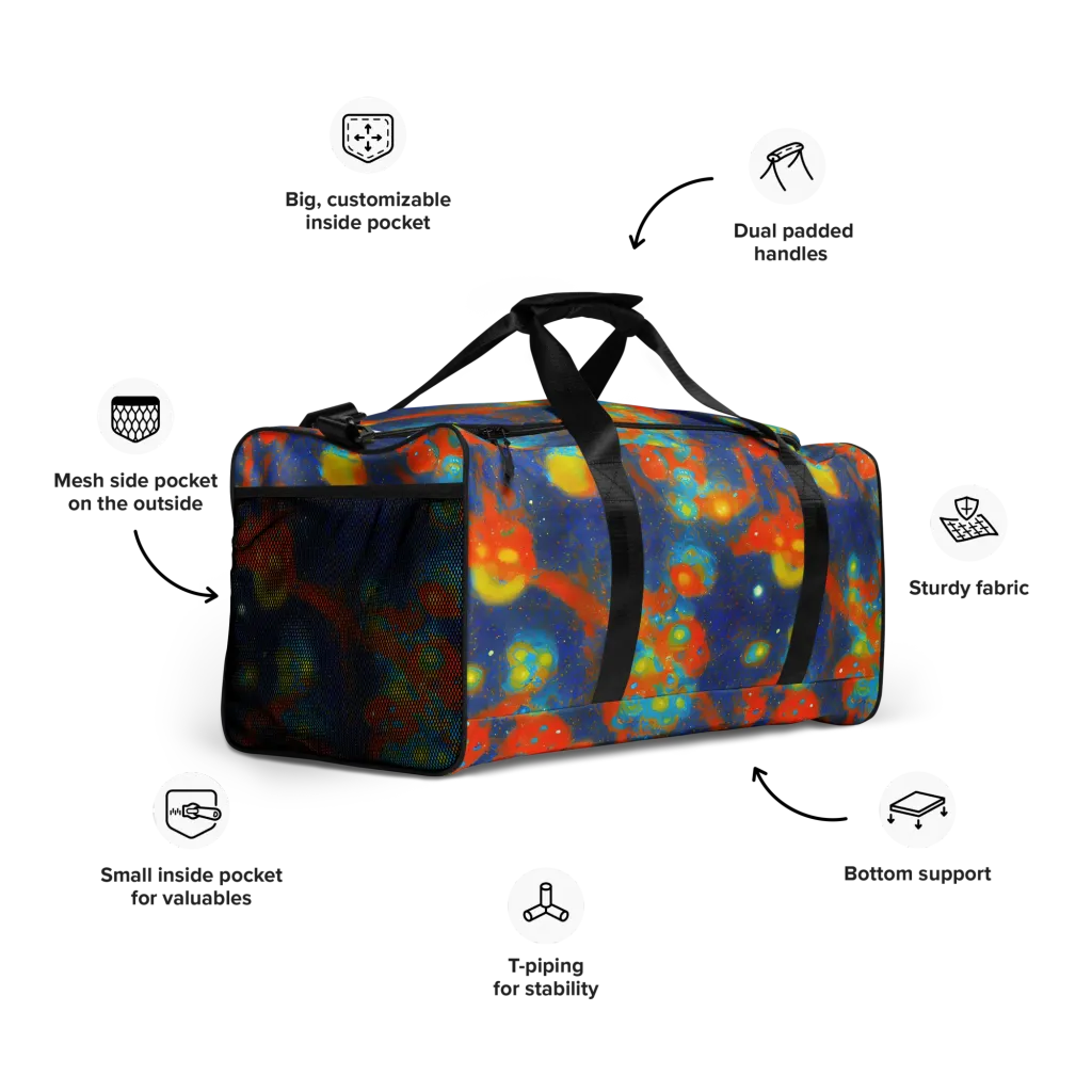 Orbital Bloom on Duffle Bag — Right Front