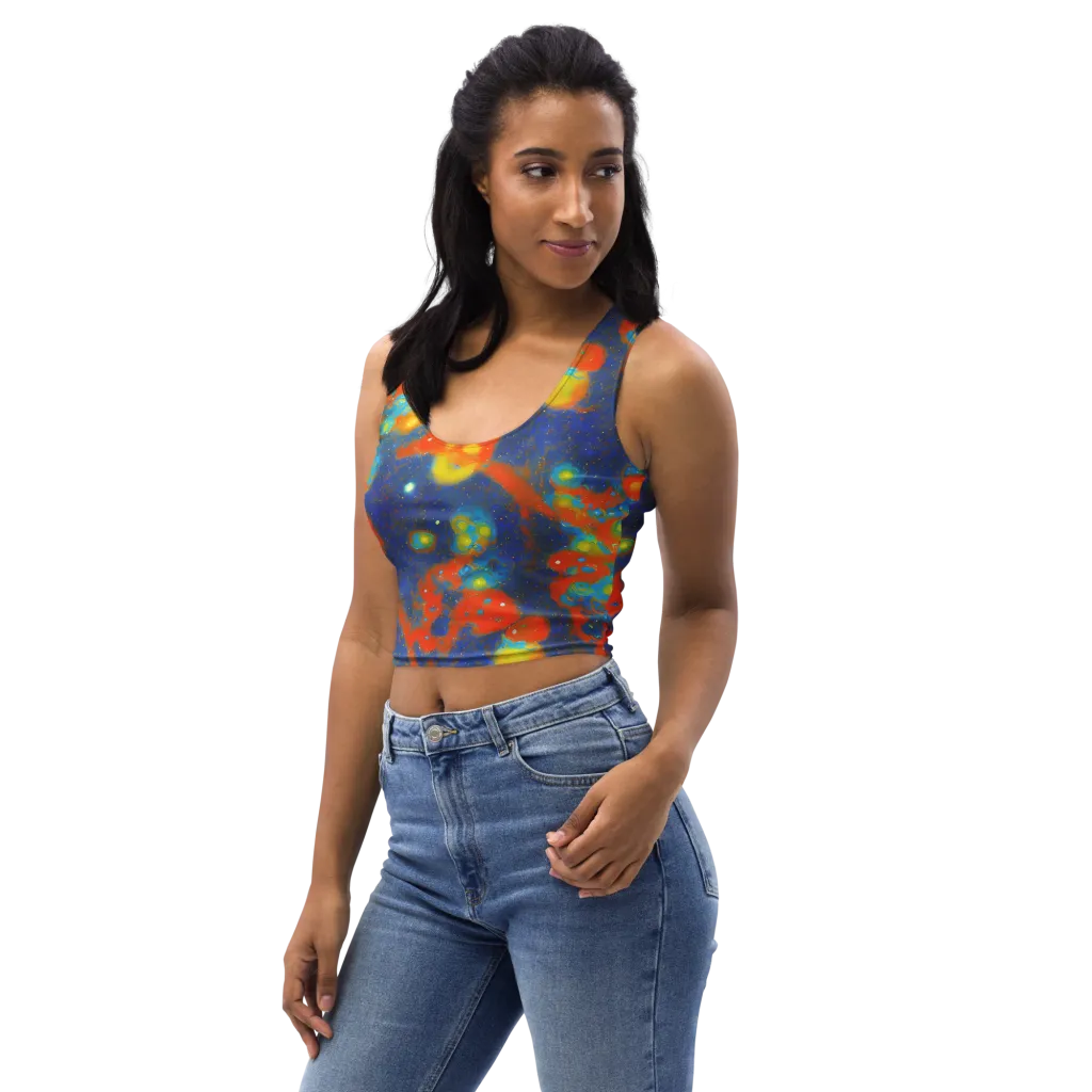 Orbital Bloom on Crop Top — Left Front