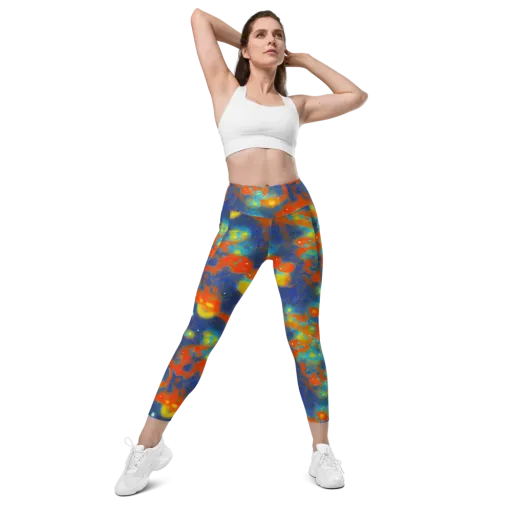 Orbital Bloom on a Leggings with Pockets