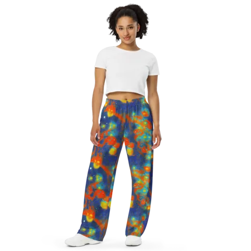 Orbital Bloom on a Wide-Leg Pants