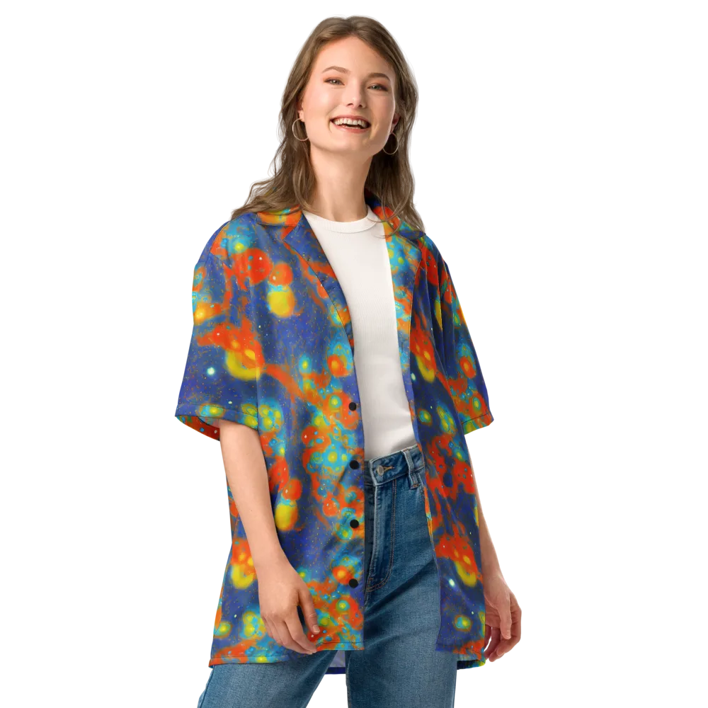 Orbital Bloom on Button Shirt — Front