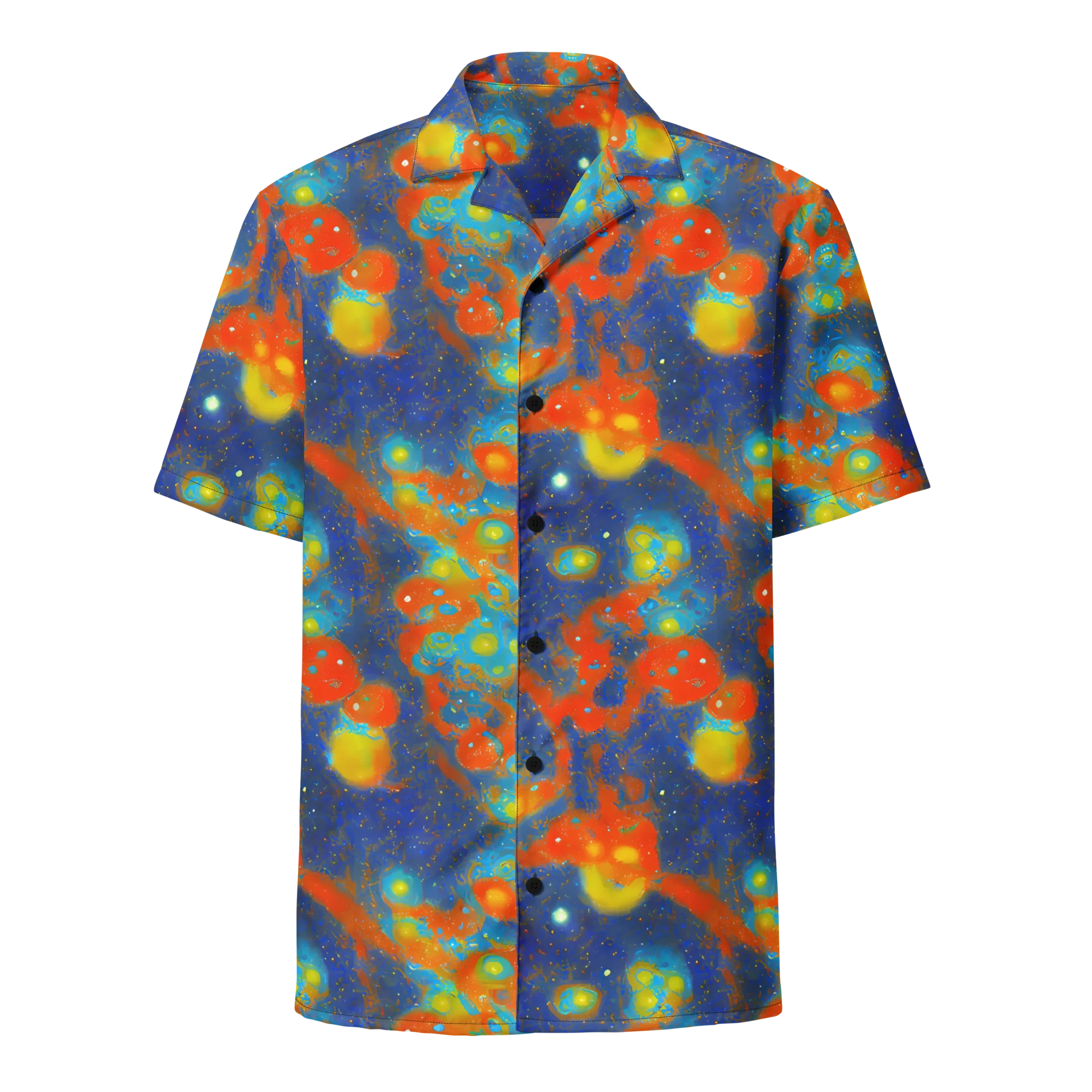 Orbital Bloom on Button Shirt — Front