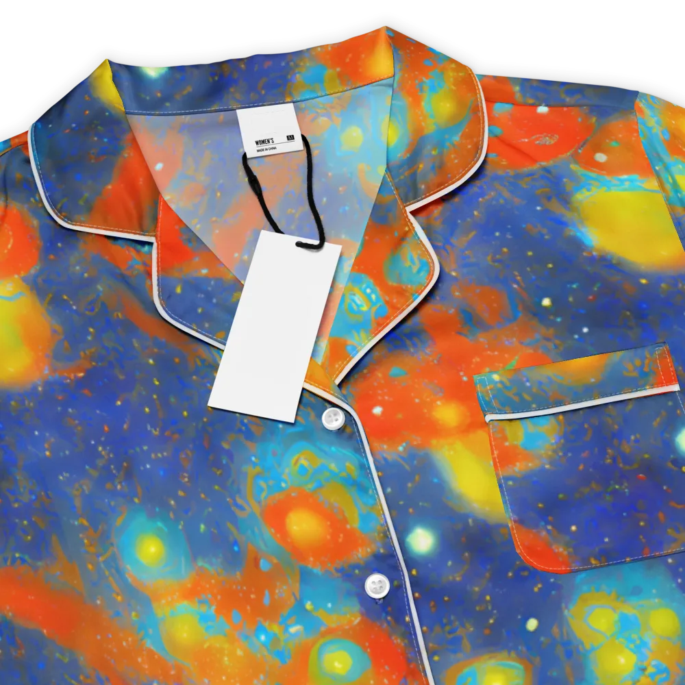 Orbital Bloom on Women's Short Sleeve Pajama Top — Product details