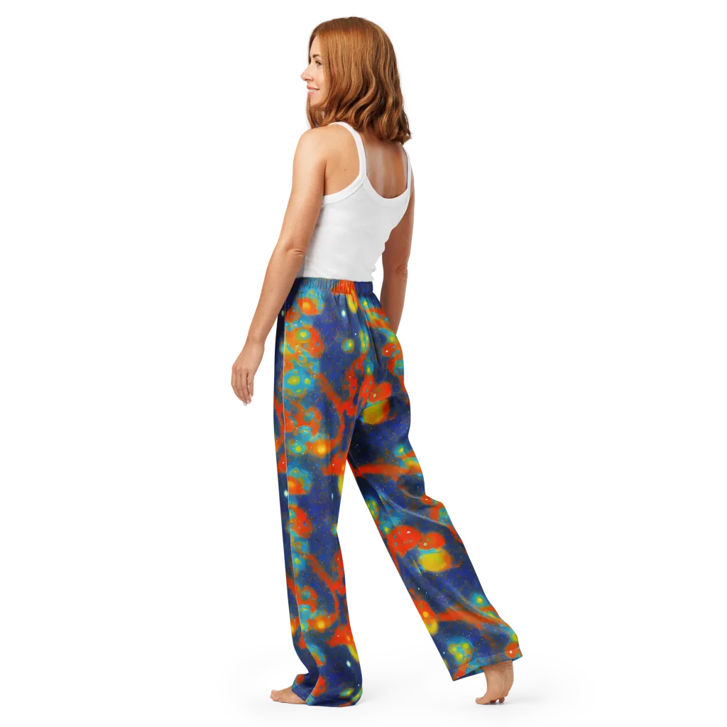 Orbital Bloom on Women's Pajama Pants — Back