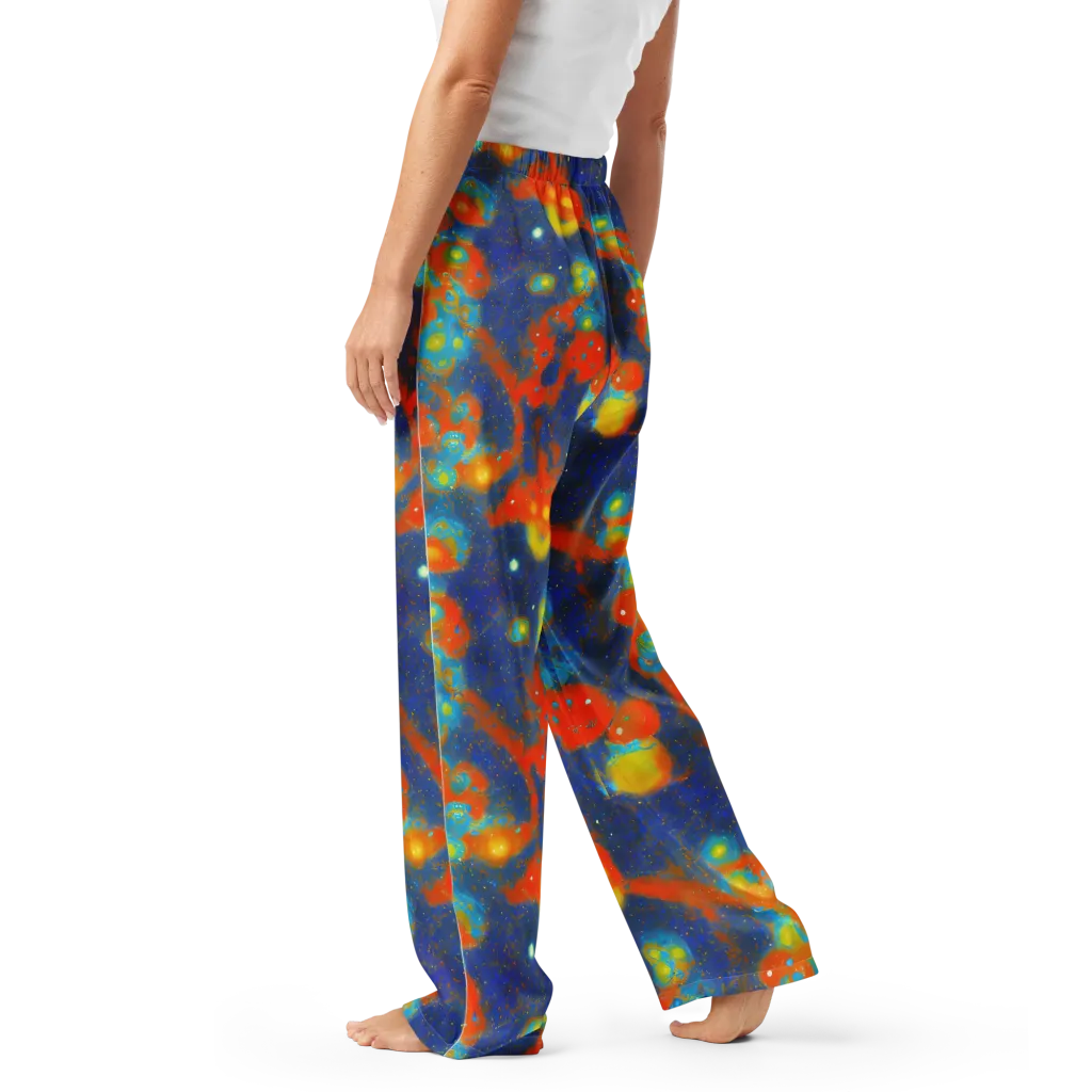 Orbital Bloom on Women's Pajama Pants — Left