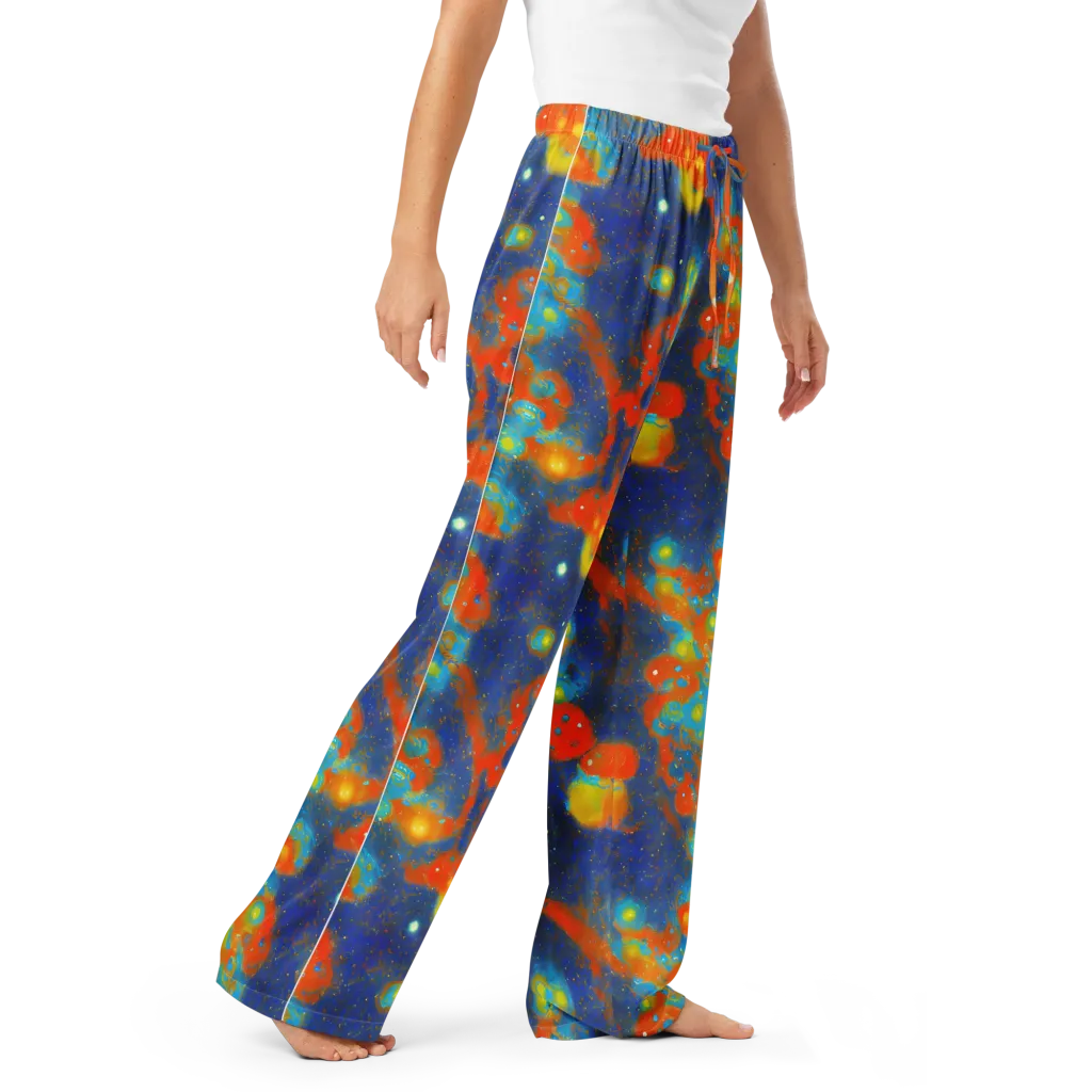 Orbital Bloom on Women's Pajama Pants — Right Front