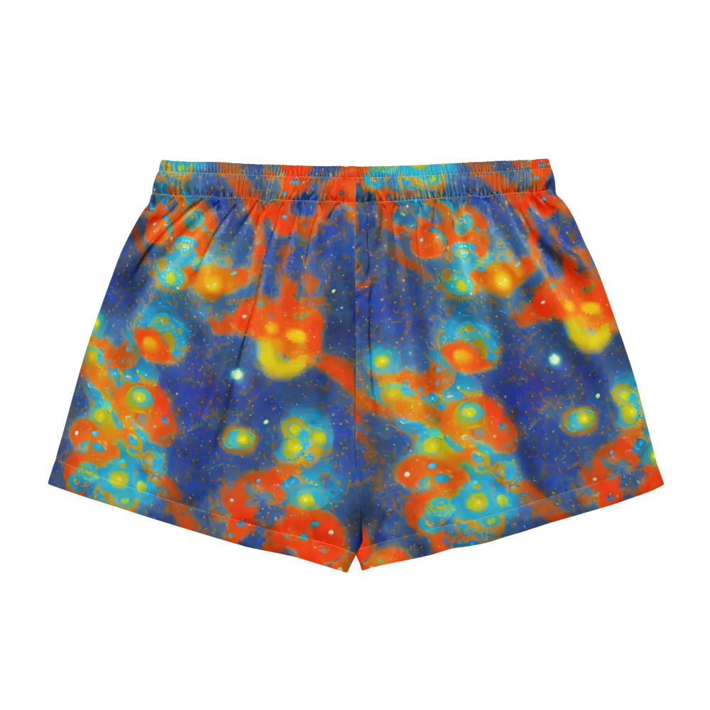 Orbital Bloom on Women's Pajama Shorts — Back