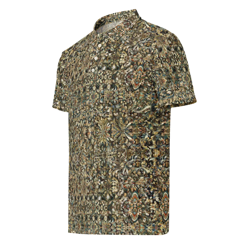 Mossfire Tapestry on Men's Slim Fit Polo Shirt — Left Front