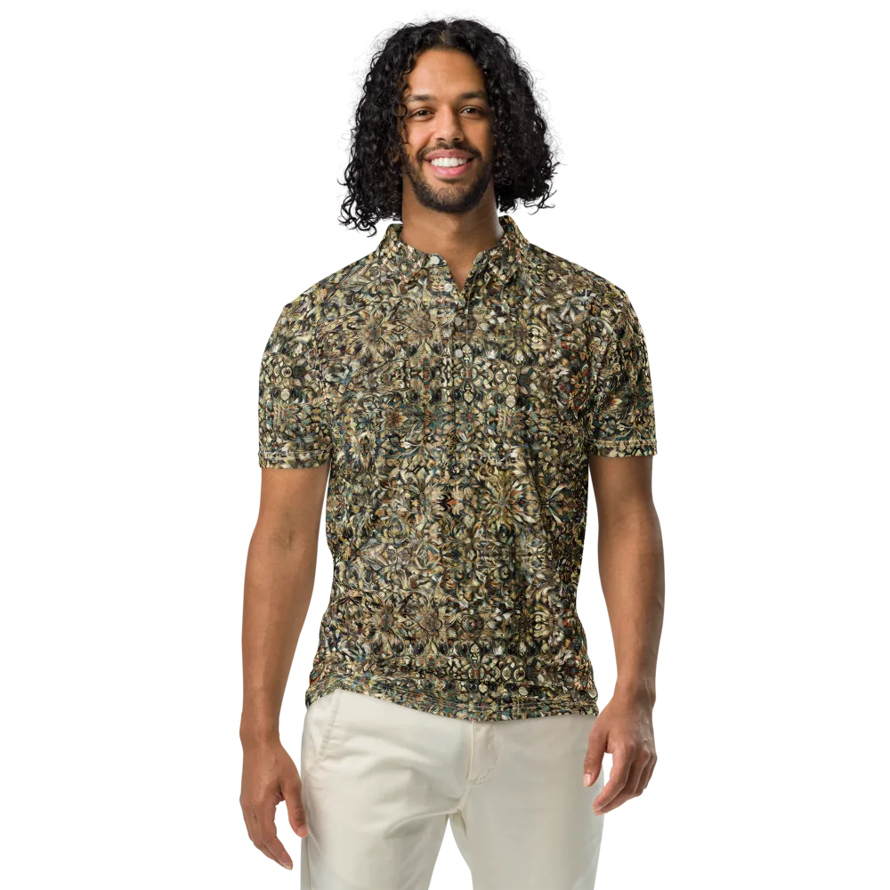 Mossfire Tapestry on Men's Slim Fit Polo Shirt — Front