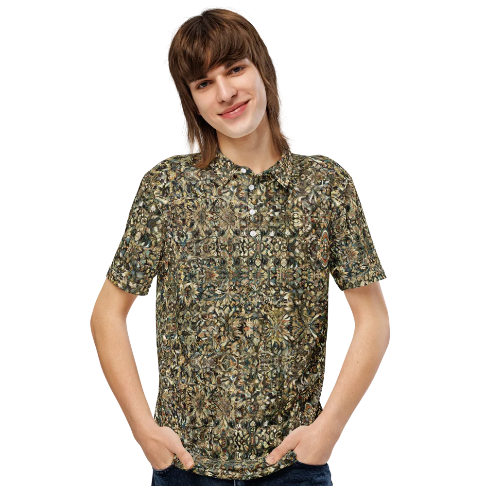 Mossfire Tapestry on Men's Slim Fit Polo Shirt — Front