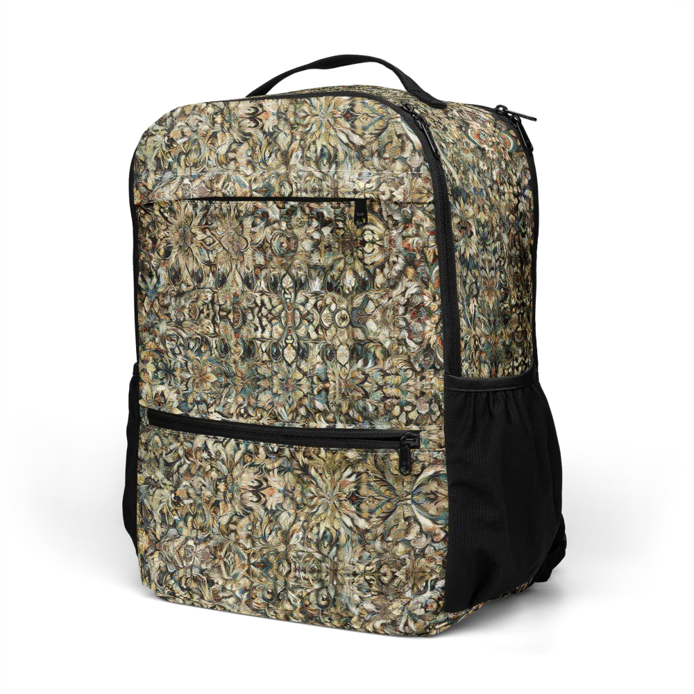 Mossfire Tapestry on Utility Backpack — Left Front