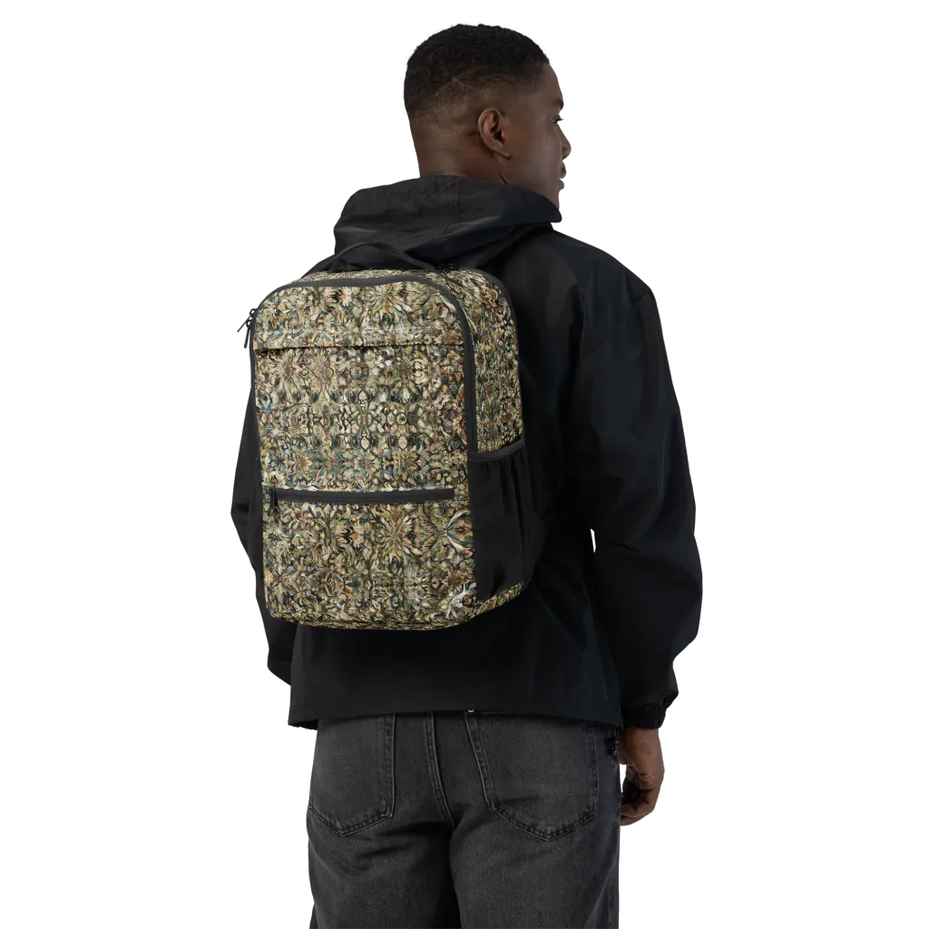 Mossfire Tapestry on Utility Backpack — Back