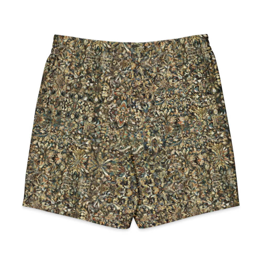 Mossfire Tapestry on Men's Board Shorts — Back