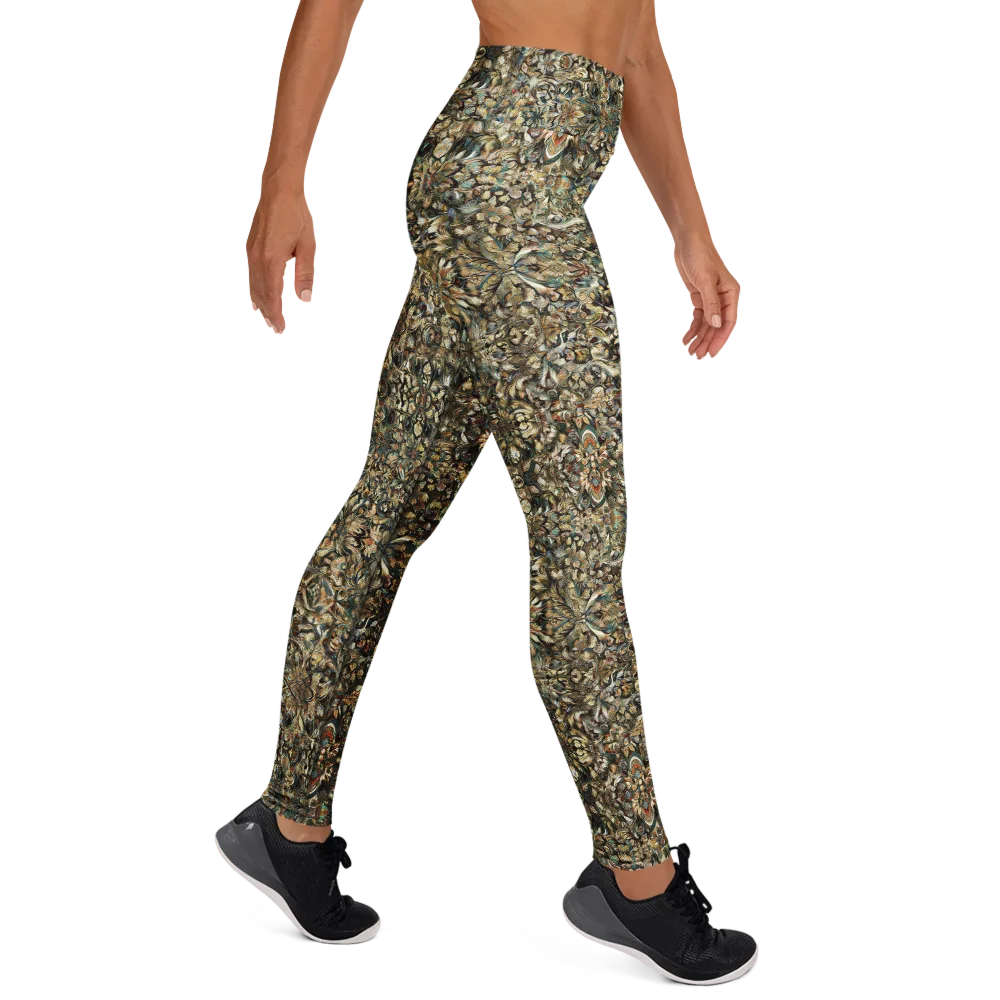 Mossfire Tapestry on Yoga Leggings — Right