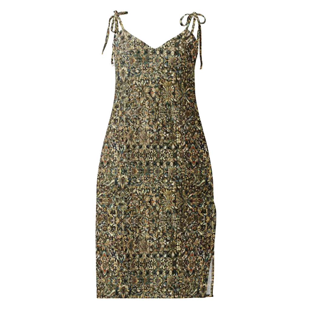 Mossfire Tapestry on Slip Dress — Front