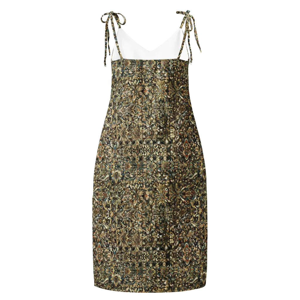 Mossfire Tapestry on Slip Dress — Back