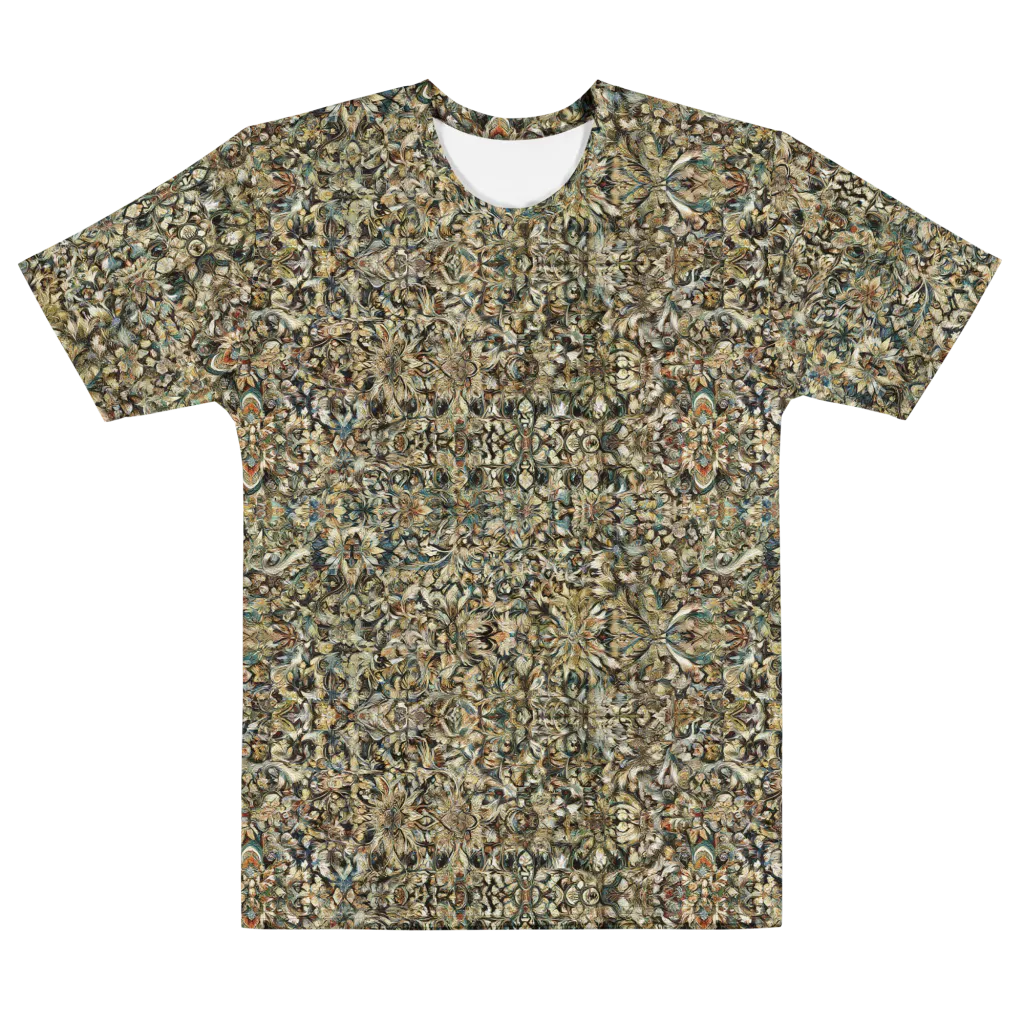 Mossfire Tapestry on Men's Cotton Crew Neck T-Shirt — Front