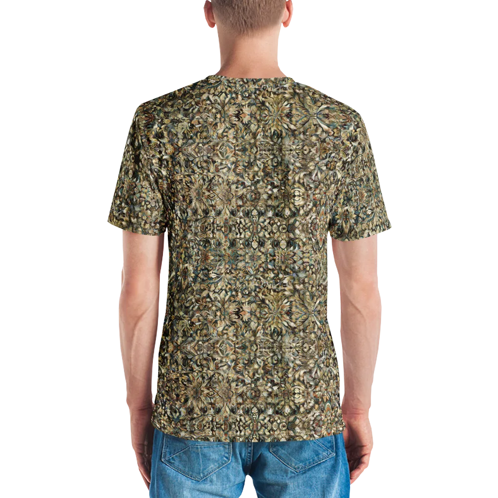 Mossfire Tapestry on Men's Crew Neck T-Shirt — Back
