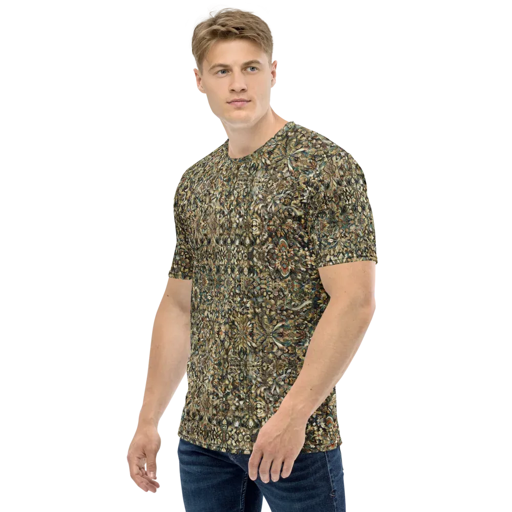 Mossfire Tapestry on Men's Crew Neck T-Shirt — Left