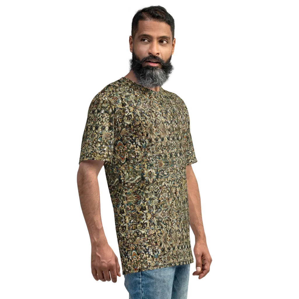 Mossfire Tapestry on Men's Crew Neck T-Shirt — Right