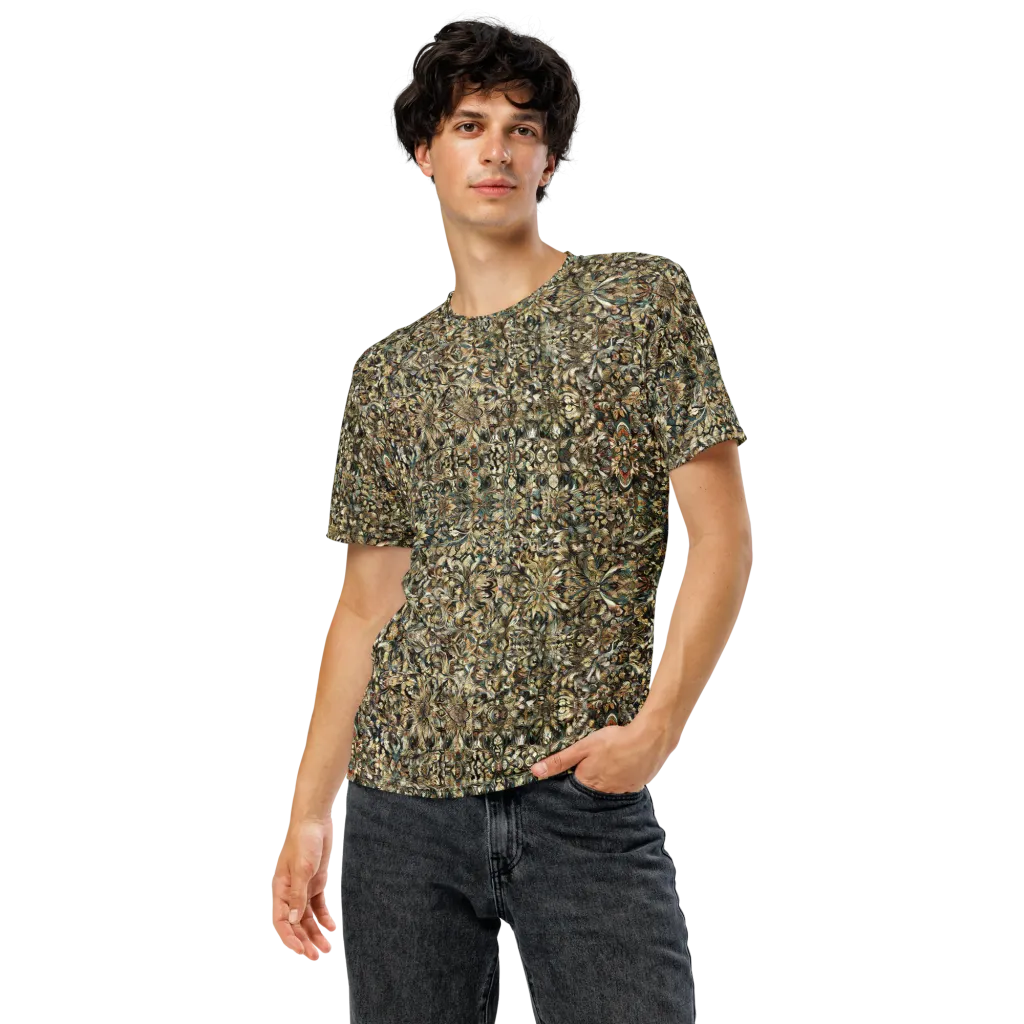 Mossfire Tapestry on Men's Crew Neck T-Shirt — Front