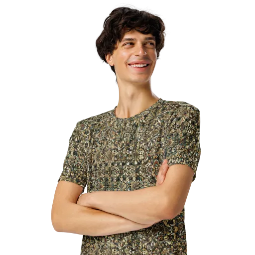 Mossfire Tapestry on a Men's Crew Neck T-Shirt